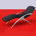 Custom Formed Contemporary Lounge Chair with a Molded Aluminium Supporting Structure